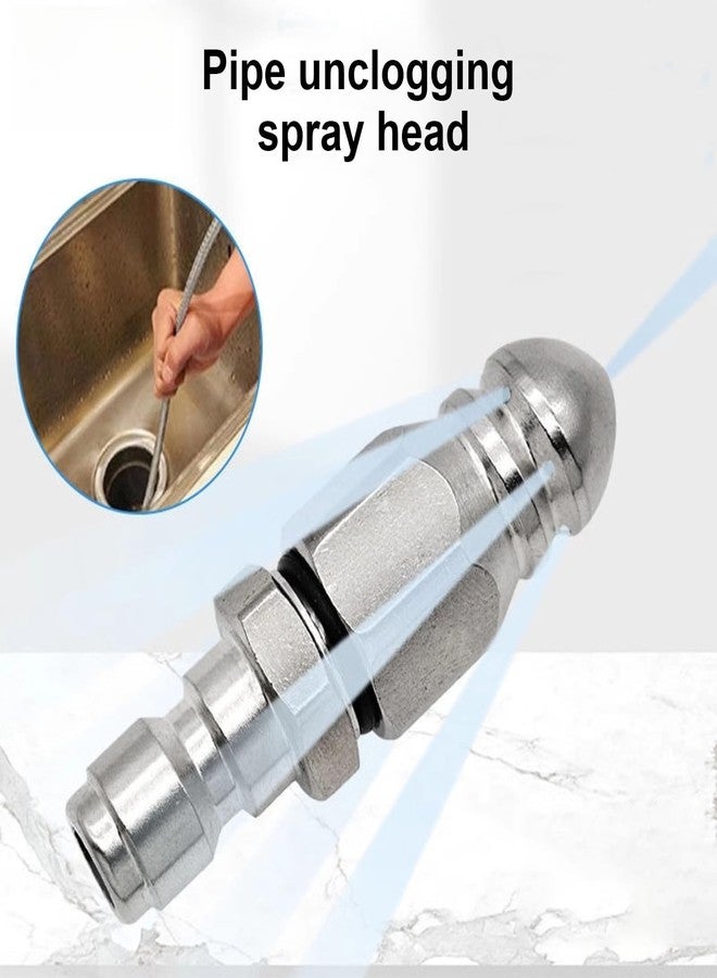 piercing Drain Cleaning Tool, Nozzle for Pressure Washer, Quick Connector for Pressure Washer, Effective Sewer Line Cleaning and Pipe Maintenance Solution, 1/4 Inch Quick Connect - Image 2